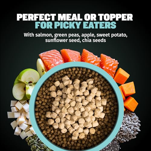 Bully Max Freeze-Dried Raw Dog Food Toppers for Puppies & Adult Dogs - Salmon with Real Fruits & Veggies - Meal Enhancers with Vitamins & Minerals - Feed as Puppy Treat or Dog Meal - Image 3