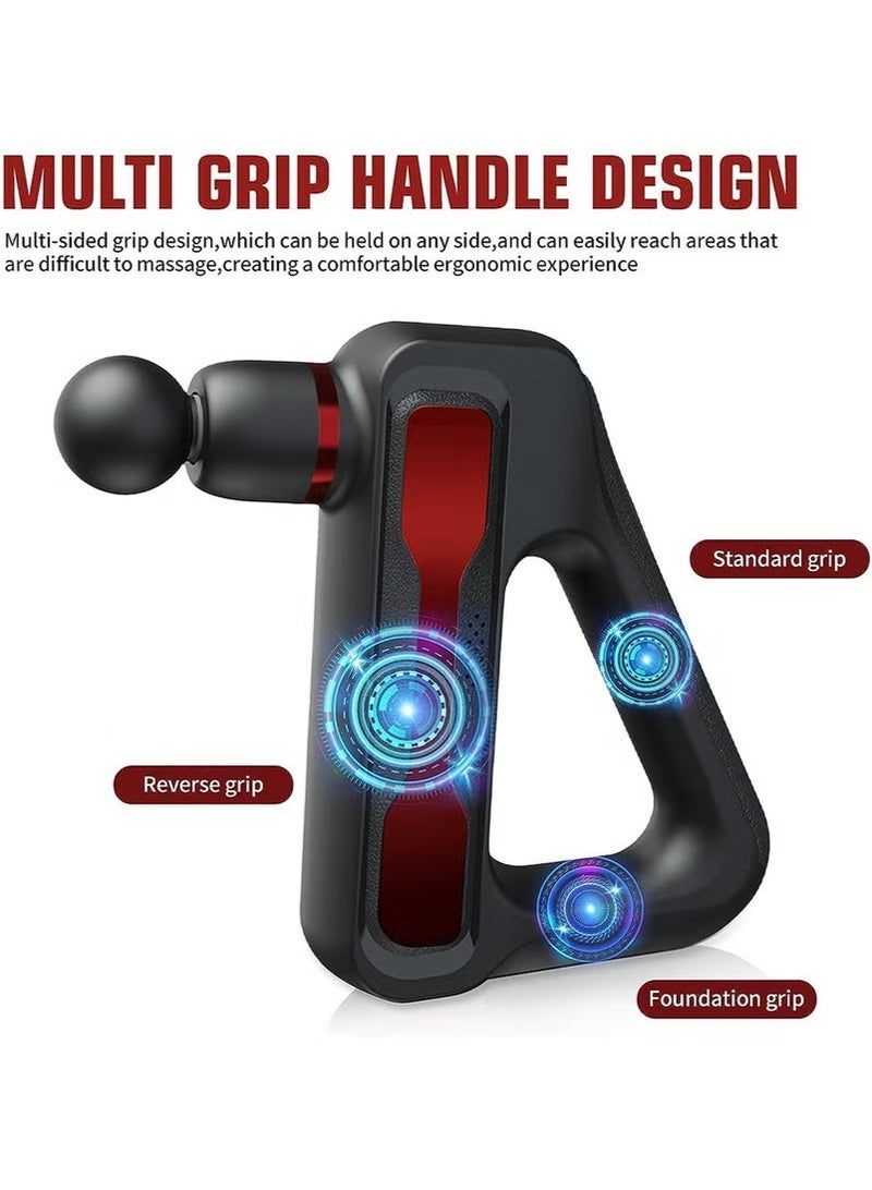 إلترازون Triangular LCD Electric Massage Gun – 32 Speed Levels with 8 Interchangeable Heads for Deep Tissue, Muscle Relaxation & Pain Relief, Portable Handheld Massager - Image 4