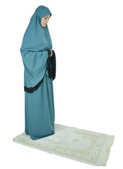 DAMAS COLLECTION Two Piece Islamic prayer dress women with Lace - Prayer Clothes for Women - Prayer Abaya For women - Jilbab 2 piece, Umrah essentials for women - Prayer set  - Image 2