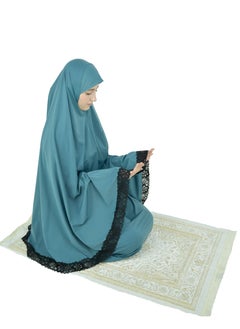 DAMAS COLLECTION Two Piece Islamic prayer dress women with Lace - Prayer Clothes for Women - Prayer Abaya For women - Jilbab 2 piece, Umrah essentials for women - Prayer set  - Image 3