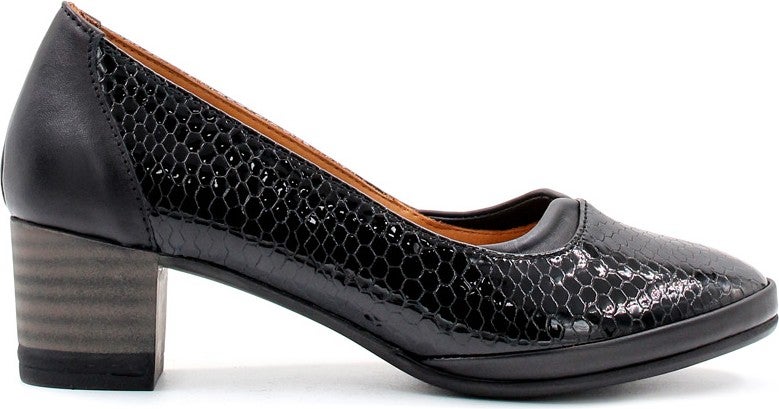 Fast Step Genuine Leather Women's Thick Heeled Shoes 411ZA277  - Image 1