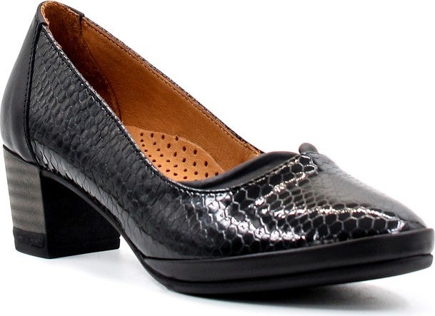 Fast Step Genuine Leather Women's Thick Heeled Shoes 411ZA277  - Image 3