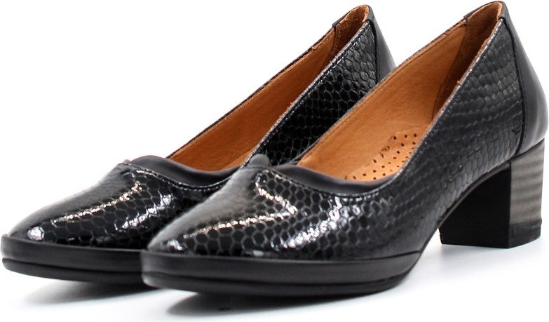 Fast Step Genuine Leather Women's Thick Heeled Shoes 411ZA277  - Image 5