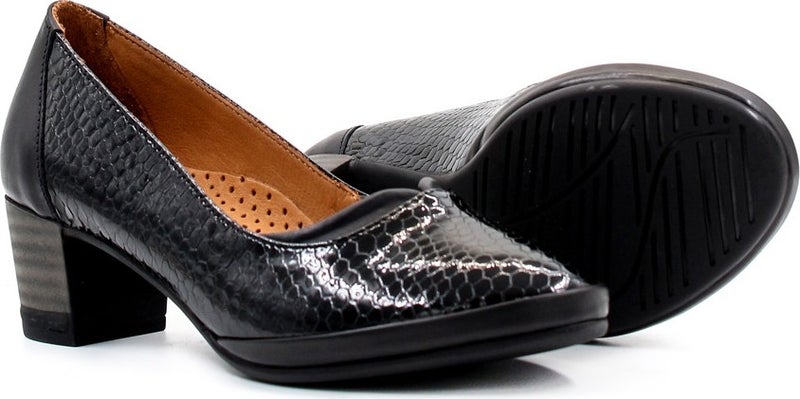 Fast Step Genuine Leather Women's Thick Heeled Shoes 411ZA277  - Image 4