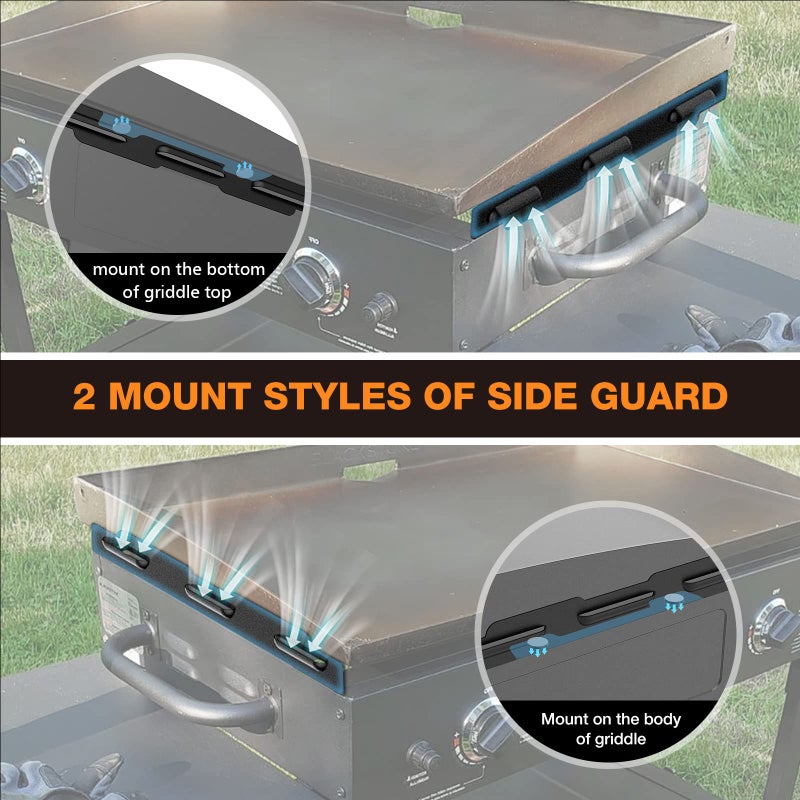 MeWeBlue Upgraded Wind Guards for Blackstone 36â€ Griddle, Blackstone Griddle Accessories Fit for Black stone Grill, 5015 Magnetic Stainless Steel Wind Screens Protect Flame Hold Heat, Compatible with Hood - Image 2