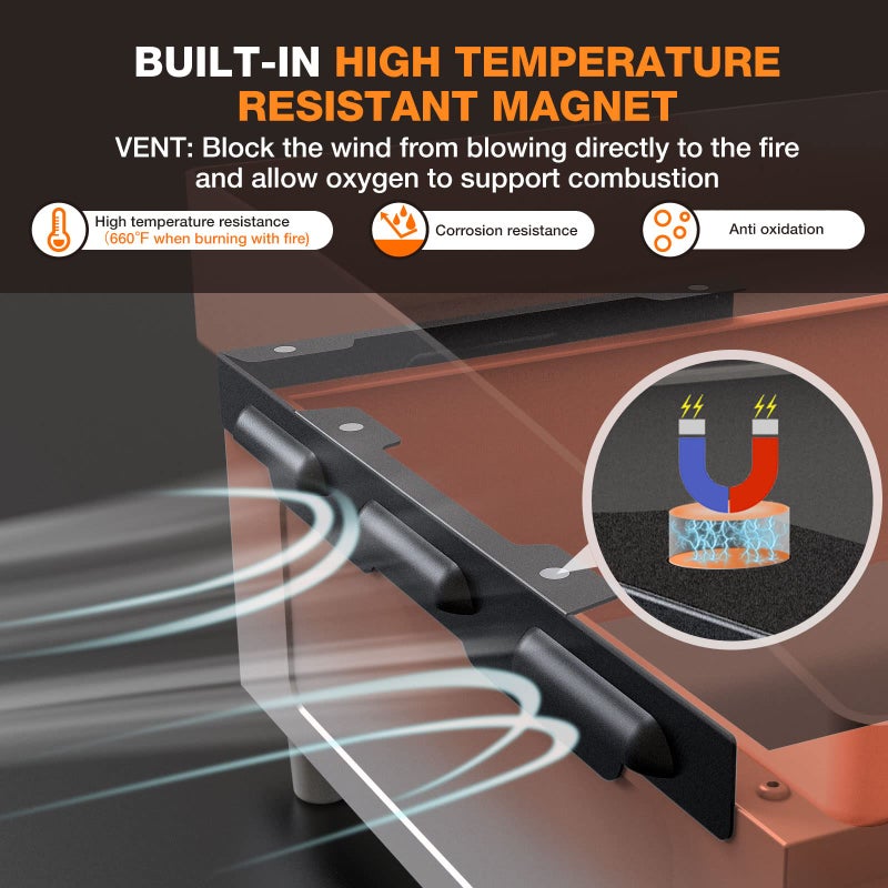 MeWeBlue Upgraded Wind Guards for Blackstone 36â€ Griddle, Blackstone Griddle Accessories Fit for Black stone Grill, 5015 Magnetic Stainless Steel Wind Screens Protect Flame Hold Heat, Compatible with Hood - Image 4
