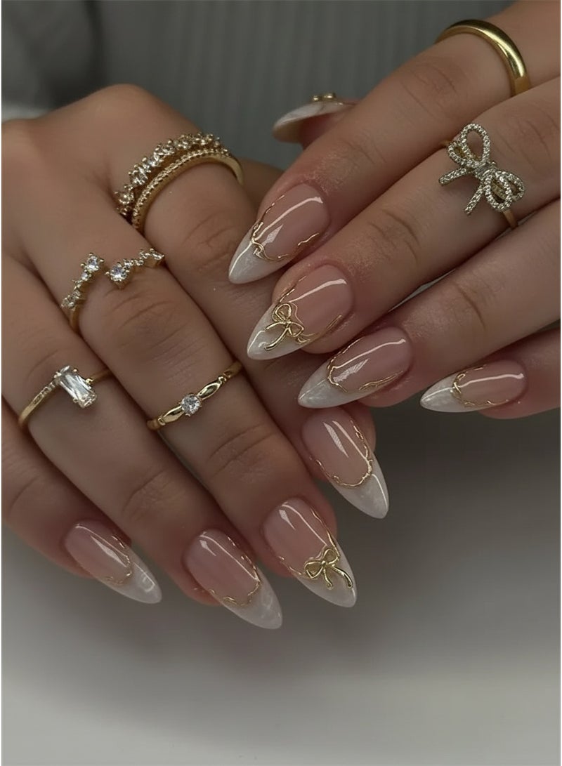 سنسيب نوع الأظافر: أظافر فرنسية ملصقة - حزمة جل ناعم، أظافر فرنسية مزيفة قصيرة، أظافر صالونية الجودة، أظافر ملصقة بسلاسة، أظافر ملصقة بالغراء للنساء، فن الأظافر، تزيين الأظافر. - Image 5