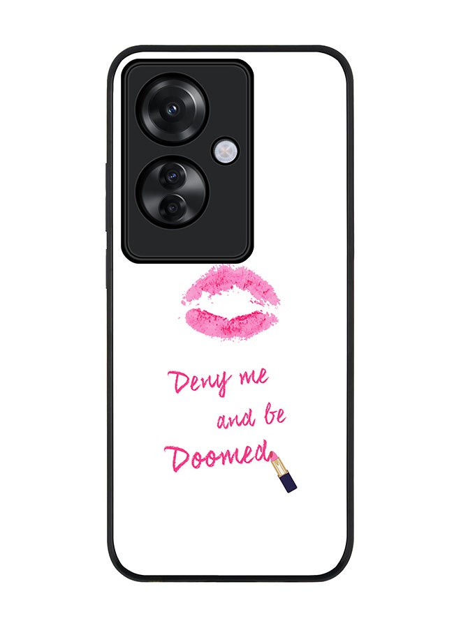 Stylizedd Rugged Black edge case for Oppo Reno11 F / Oppo F25 Pro 5G, Slim fit Soft Case Flexible Rubber Edges Anti Drop TPU Gel Thin Cover -  Raining Lipsticks - Image 1