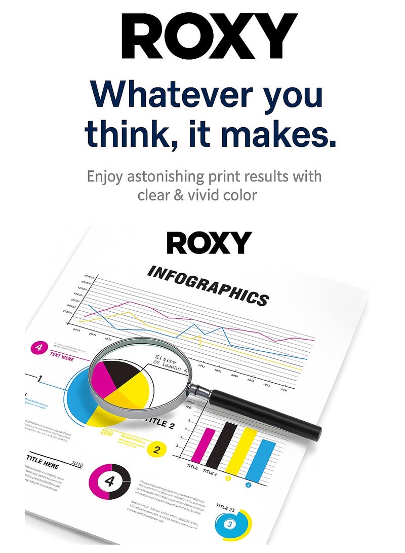 روكسي مجموعة خراطيش حبر متوافقة 117A مع شريحة - بديلة لطابعات HP W2070A، W2071A، W2072A، W2073A - من ROXY - لطابعات HP 117a، 150a، 150nw، 178nwg، 179fnw - عبوة من 4 قطع (أسود، سماوي، أرجواني، أصفر) - Image 4