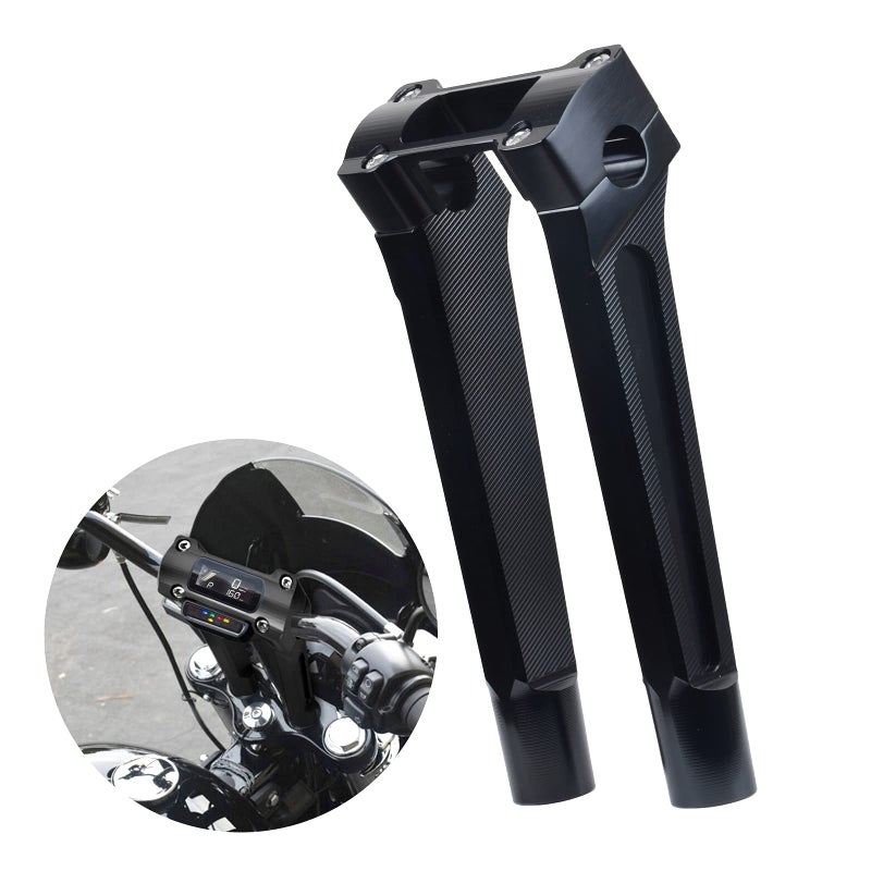 Goldfire Harley Handlebar Risers Straight Motorcycle Tall Handle Bar Riser Extension Kit Fit For Harley Universal 1 inch Handlebars M8 Softail Street Bob Breakout 20182022 Lowrider ST Black 10