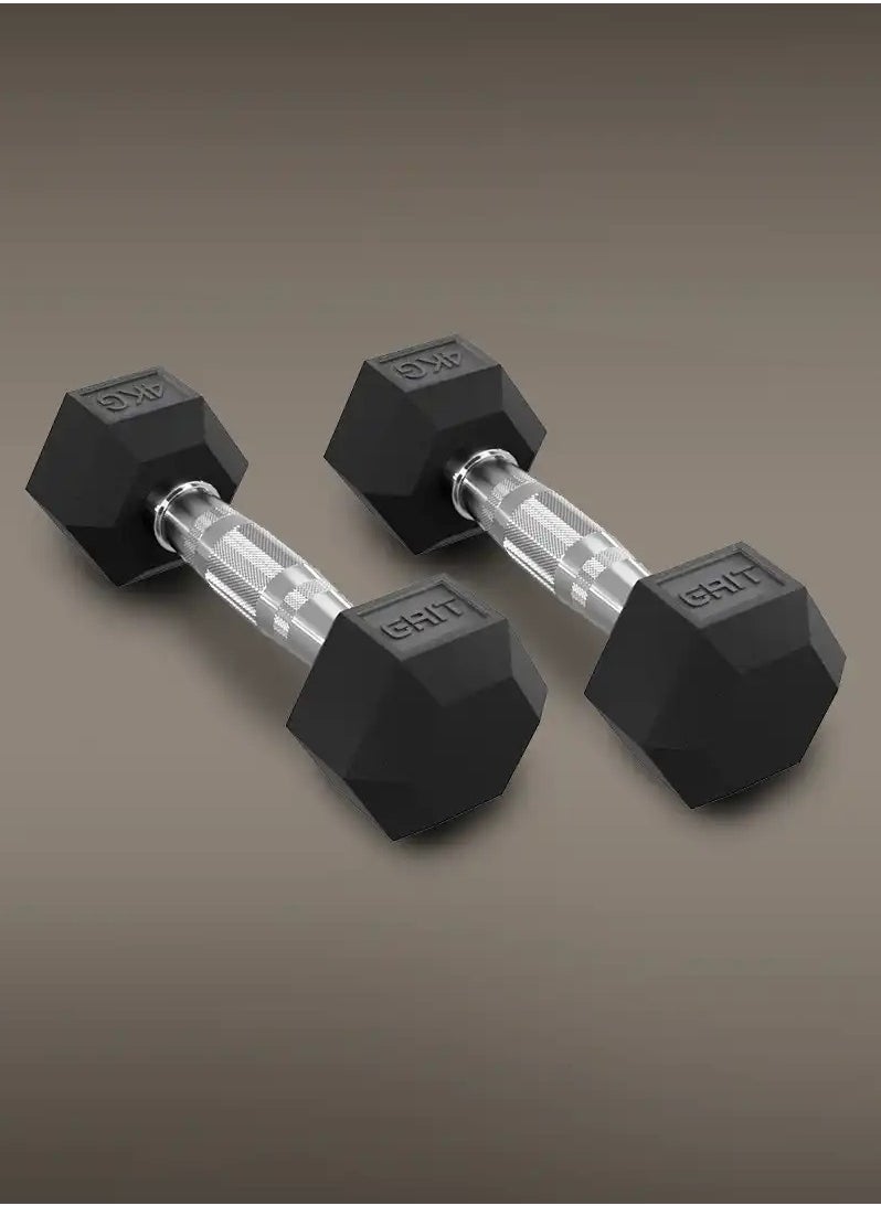 GRIT GRIT Hex Dumbbells - 4 kg Pair  - Image 1