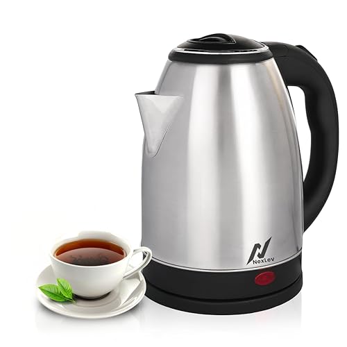 NexLev 1500W Electric Water Kettle | 1.8L | 304 SS - Auto Cut Off | 3x Protection| Instant Boiling, Water, Tea, Coffee, Noodles, Soup | Cool Touch Handle & Lid | 3Mins Rapid Heating | Cordless | KE-03 - Image 1
