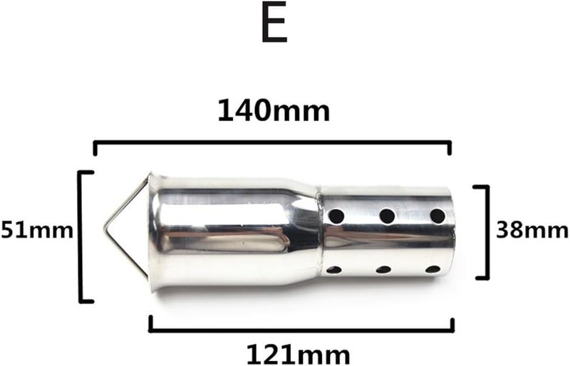 CHANGCHENG 2PCS Exhaust Baffle Silencer Muffler for 2 Inch Motorcycle Exhaust Pipe - Image 4