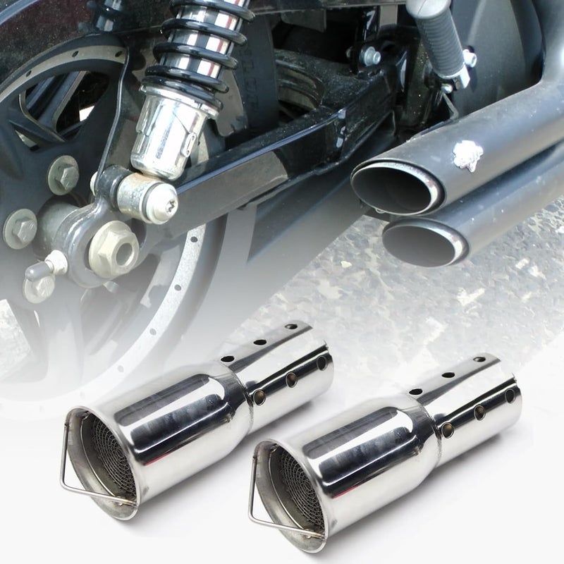 CHANGCHENG 2PCS Exhaust Baffle Silencer Muffler for 2 Inch Motorcycle Exhaust Pipe - Image 1