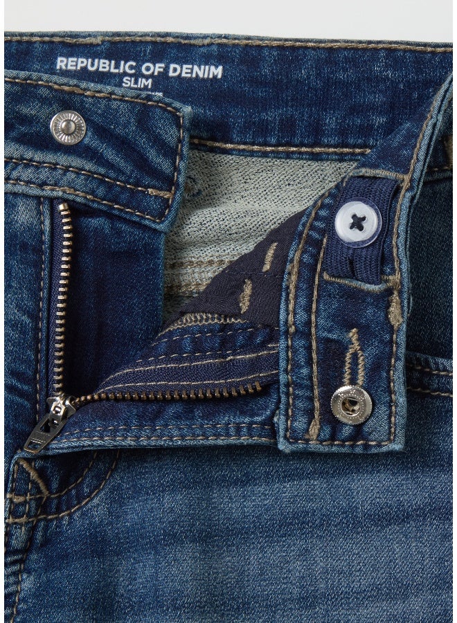 Ovs Jeans with five pockets and ''Sk8 & Sprayâ€ print - Image 3