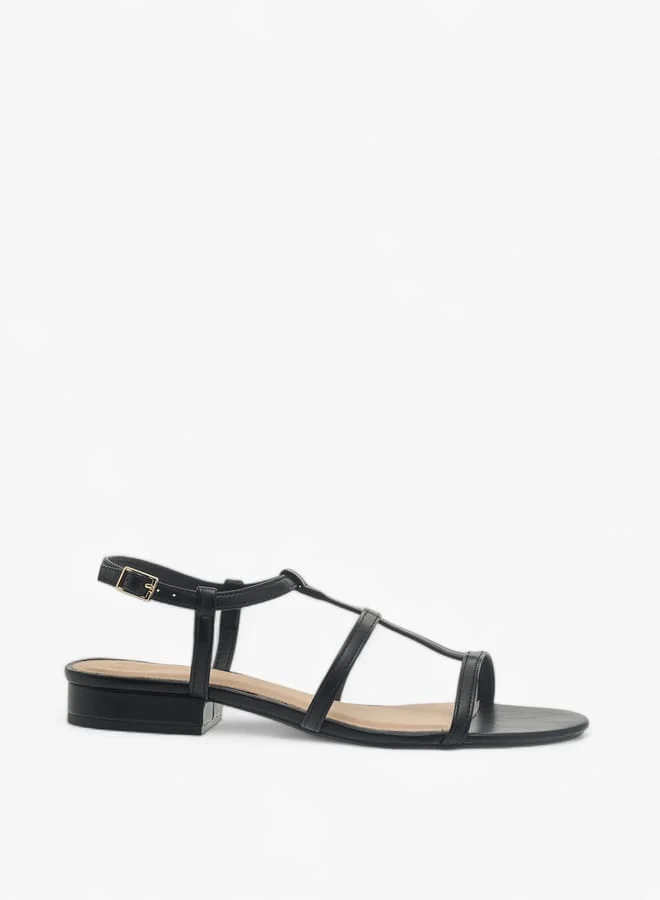 Flora Bella By Shoexpress Womens Strappy Sandals With Buckle Closure And Block Heels