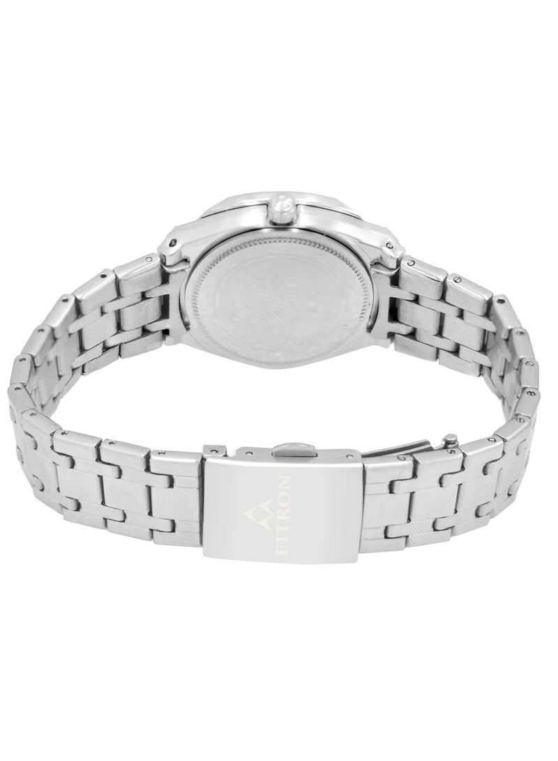 Fitron Quartz Analog Silver Couple Set Watch For Men and Women - Image 5