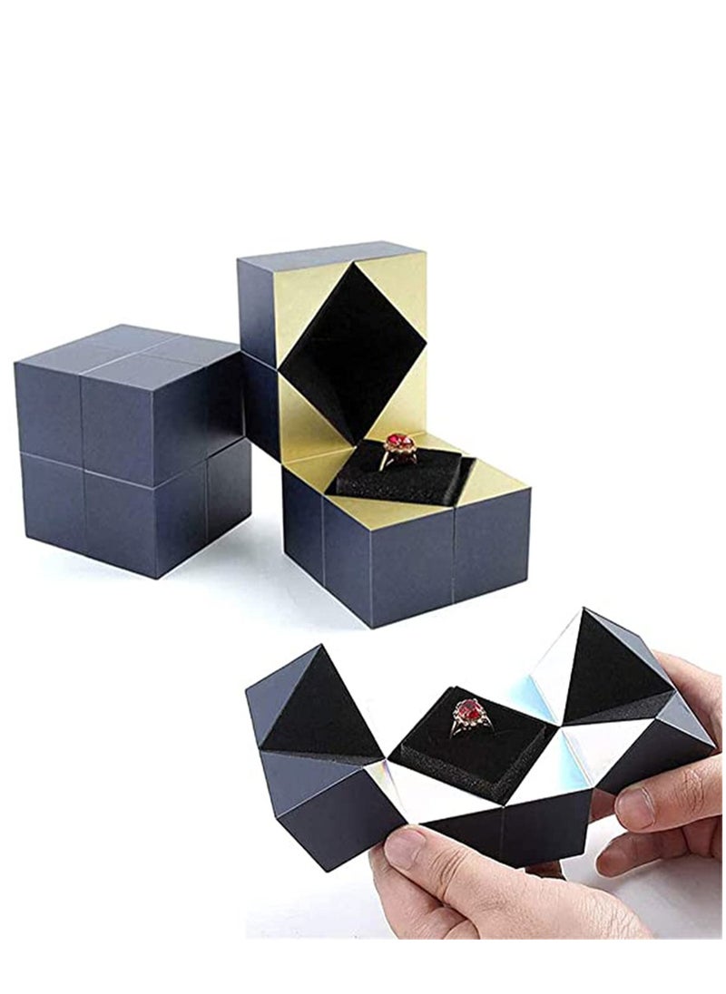Excefore - Creative Cube Ring Box Magic Rotating Bracelet And Puzzle Jewelry Box Unique Proposal Ring Box Funny Gift Box - Image 1