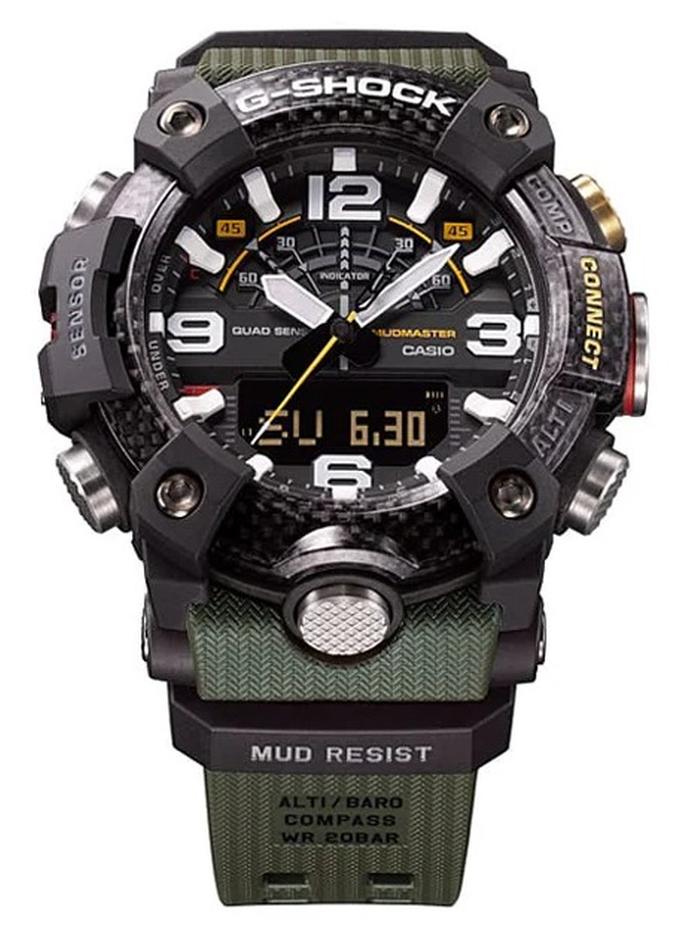 كاسيو ساعة كاسيو جي-شوك للرجال بعرض تناظري ورقمي من الراتنج - GG-B100-1A3DR - Image 1