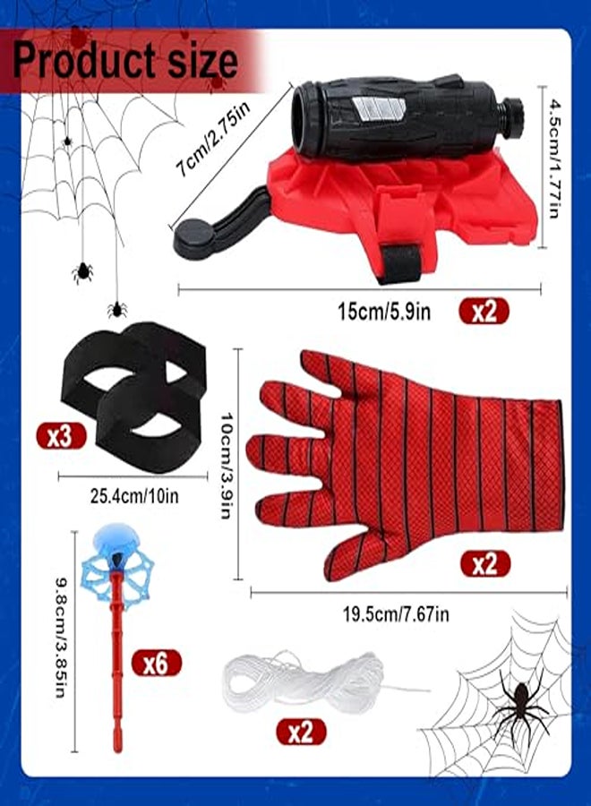 Set of 2 Spider Launcher Gloves, Kids Spider Hero Gloves, Wrist Toy Set, Super Spider Launcher, Funny Educational Toy Costume Props for Children - Image 2