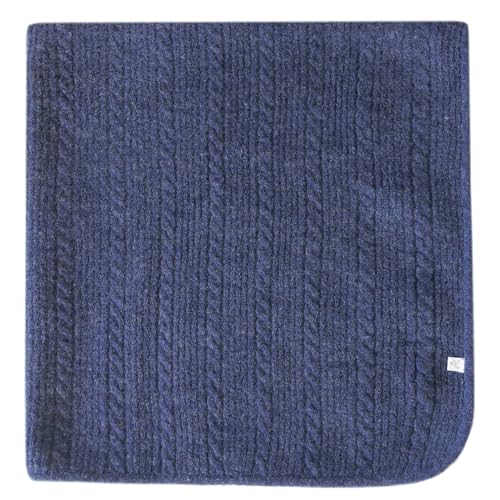 Copper Pearl Sweater SuperSoft Stretchy 36x36 Chunky Knit Blanket Perfect Knitted Baby Blanket for Newborns Neutral Cozy Heirloom Quality Navy - Image 1