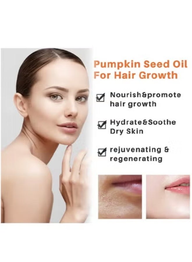 لانثوم زيت بذور اليقطين - يُعزز نمو الشعر والرموش، ويُهدئ البشرة الجافة، زيت بذور اليقطين 60 مل - Image 2