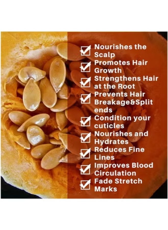 لانثوم زيت بذور اليقطين - يُعزز نمو الشعر والرموش، ويُهدئ البشرة الجافة، زيت بذور اليقطين 60 مل - Image 3