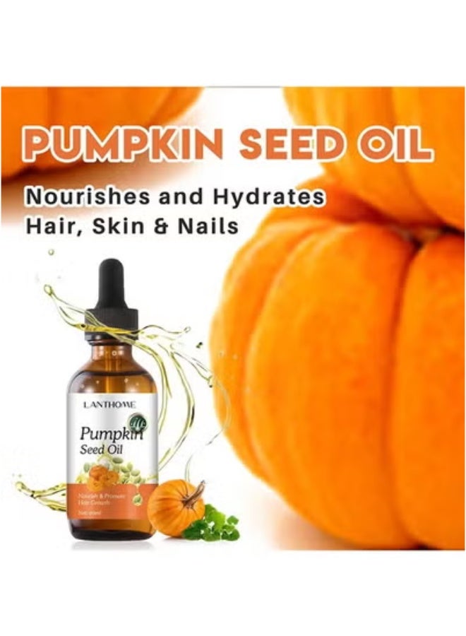 لانثوم زيت بذور اليقطين - يُعزز نمو الشعر والرموش، ويُهدئ البشرة الجافة، زيت بذور اليقطين 60 مل - Image 5