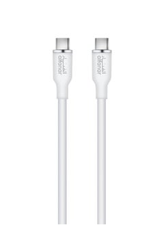 alfanar 10Gbps 5A Silicone USB Type-C to Type-C Fast Charging Cable White 2 m C52C-CSW11  - Image 1