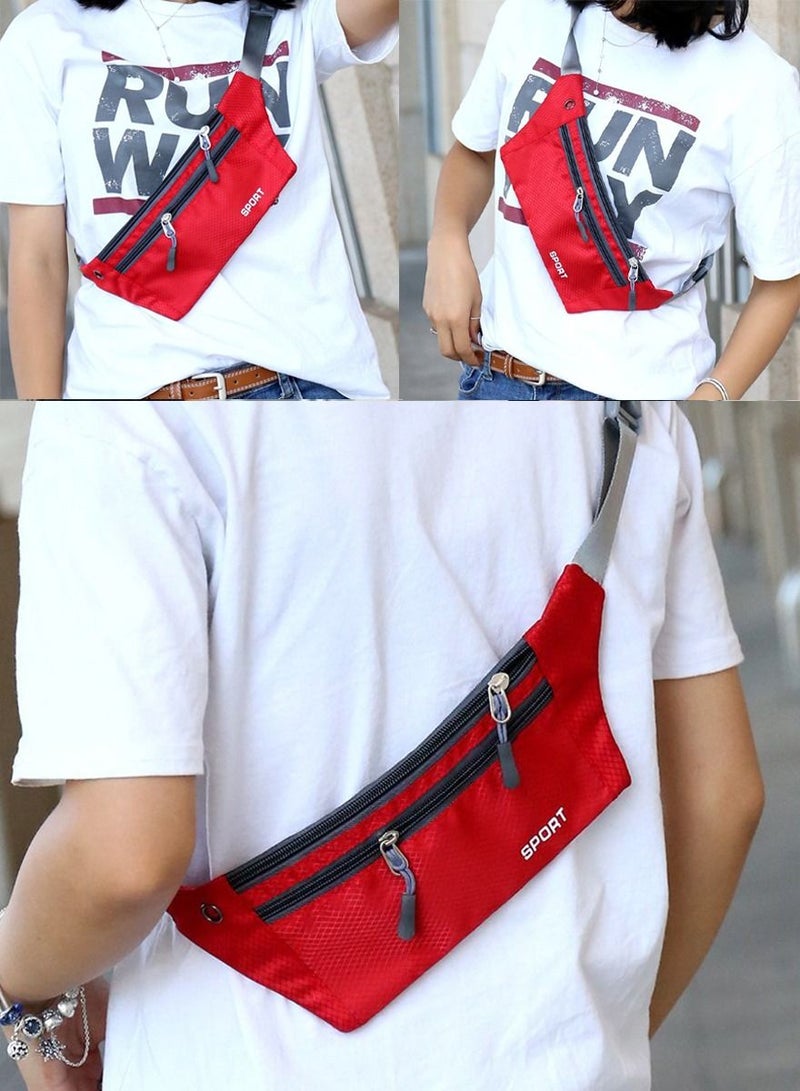 Sports Fashion Sports Bag for Running, Walking and Other Outdoor Activities, Use It As A Waist Belt Bag Or Wear It On Your Back Or Slant Across Your chest Or Over Your Shoulder, Multipocketed Money Belt Bag - Image 3