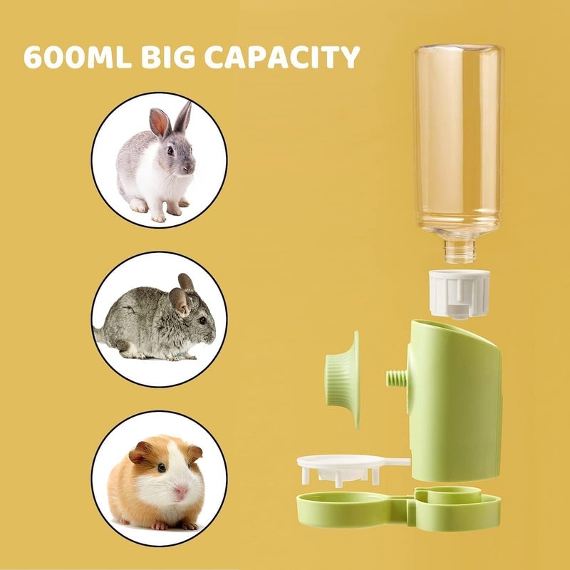 SWIUKPHE Varied size selections 600ml/21oz Hanging Rabbit Water Bottle, Pet Water Dispenser Feeder for Bunny, Puppy, Cat, Chinchilla, Ferret, Squirrel, Hedgehog, Green, Middle East Fit KSA standard compatible design - Image 5