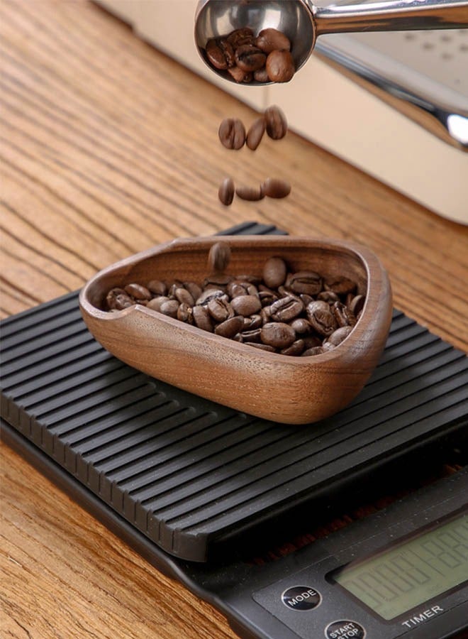 Handcrafted Walnut Coffee Bean Dosing Tray – Premium Wooden Coffee Tool for Espresso, Pour Over & Manual Brewing - Image 2