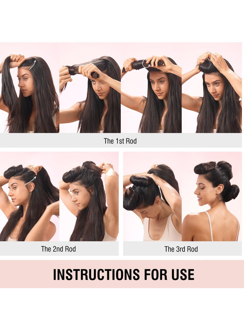 SYOSI Heatless Hair Curler with Flexi Rods and Hook, Gentle Curling Rod for All Hair Types, Comfortable Overnight No Heat Curlers, Ideal for Blowout Curls, Pink - Image 4