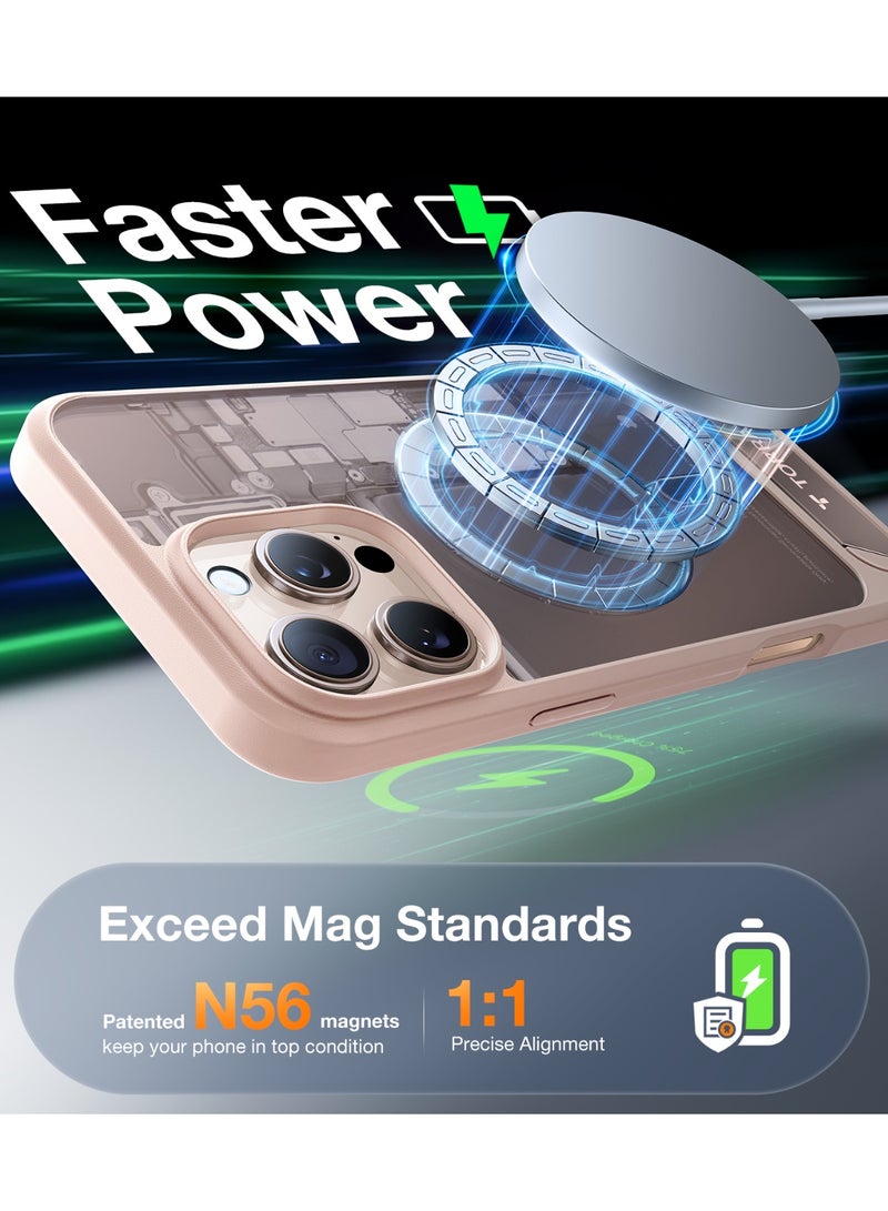 حامل مغناطيسي قوي وسلس لهاتف آيفون 16 برو ماكس، مناسب لمغناطيس ماغ سيف، حماية من السقوط بمعيار عسكري، غلاف هاتف مع حامل قابل للتعديل لهاتف آيفون 16 برو ماكس، نحيف - - Image 5