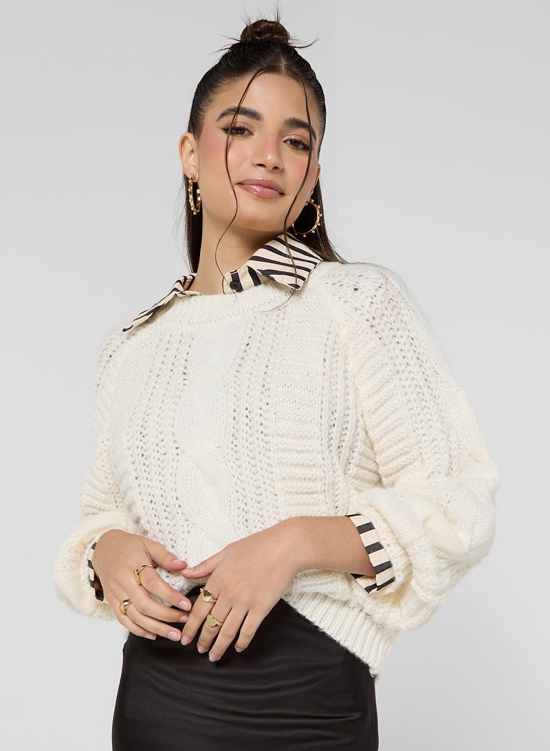 جينجر كارديجان محبوك بالكيبل - Image 1