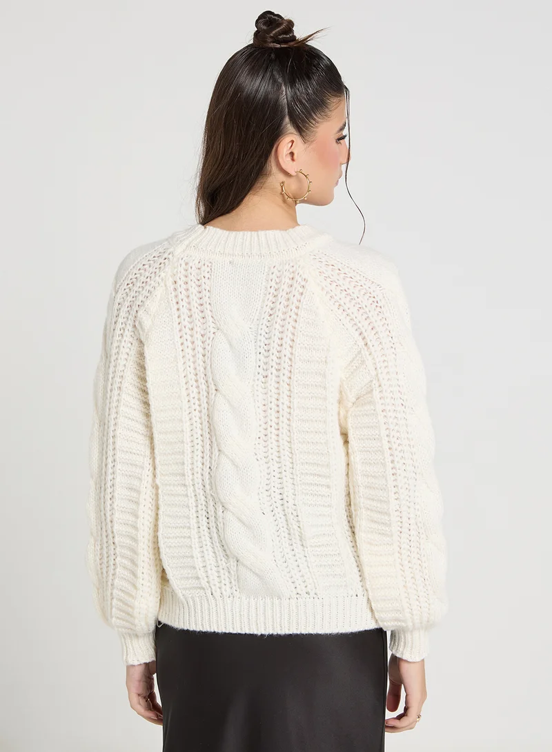 Ginger Cable Knit Cardigan