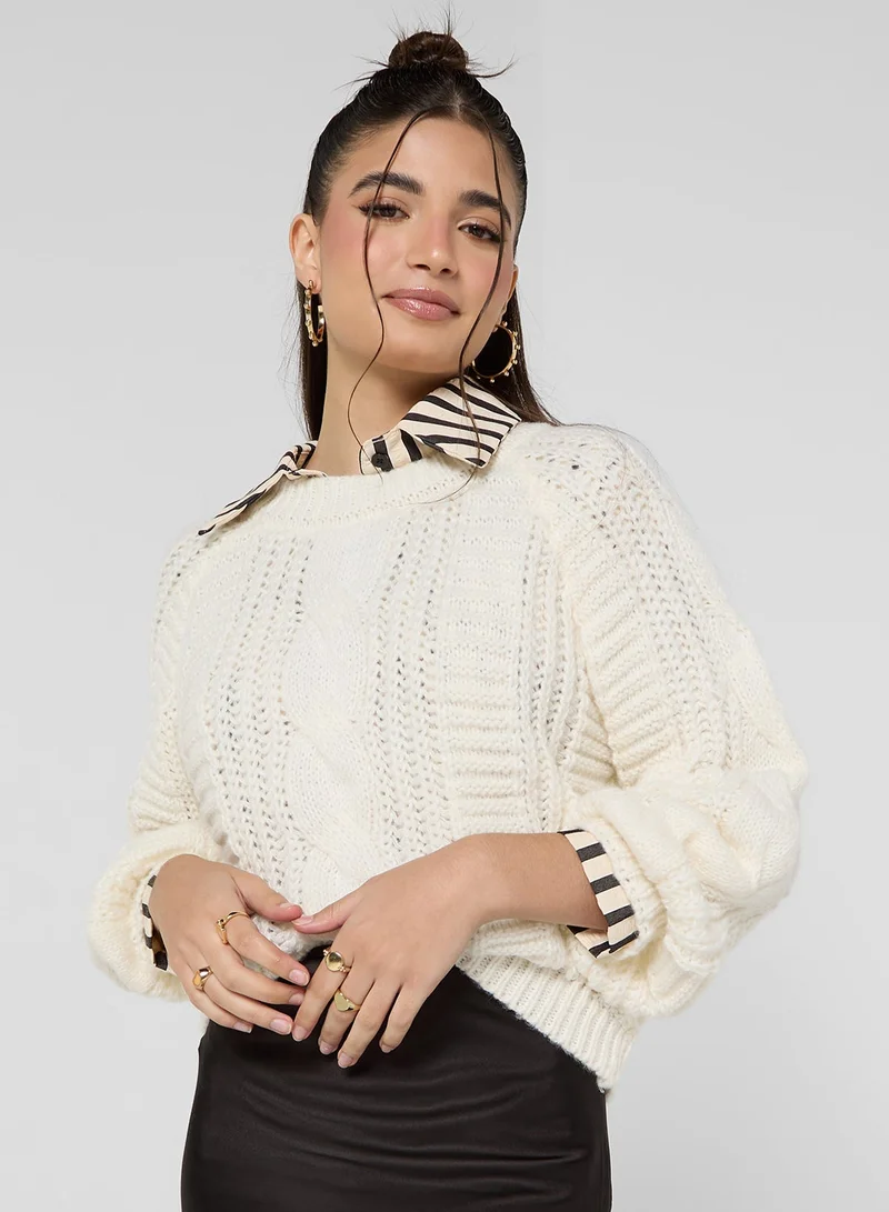 جينجر كارديجان محبوك بالكيبل