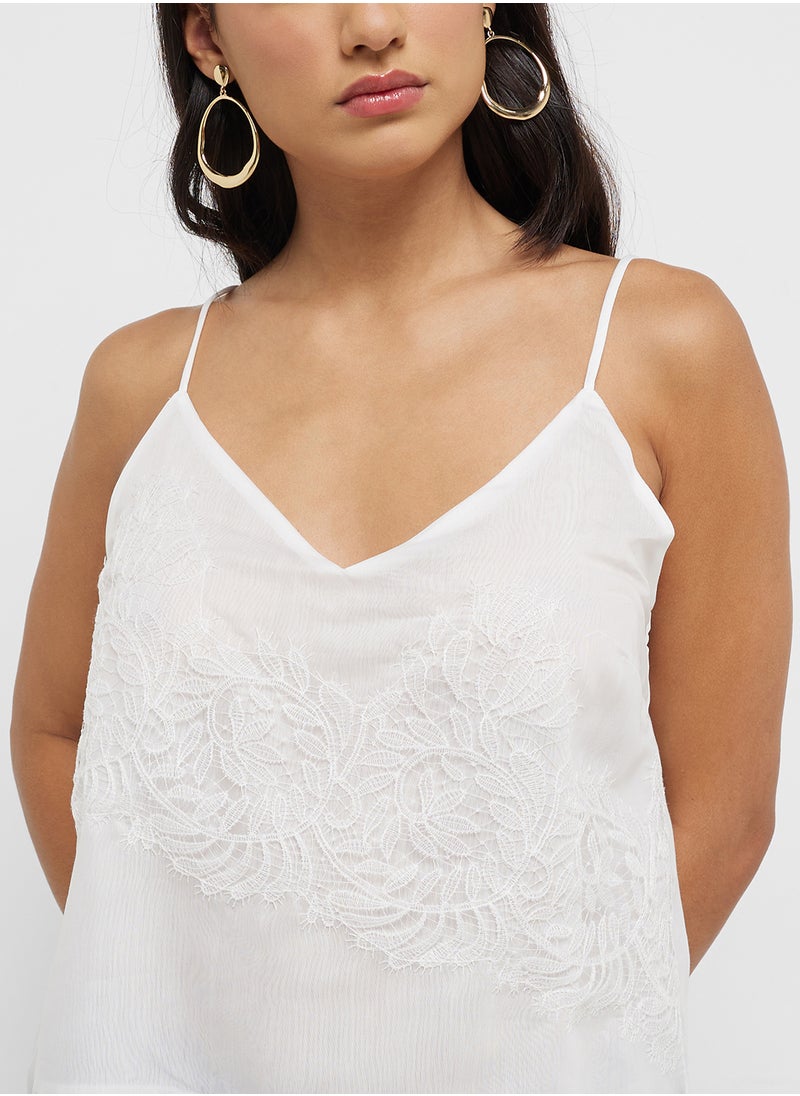 MANGO Lace Strap Top  - Image 3