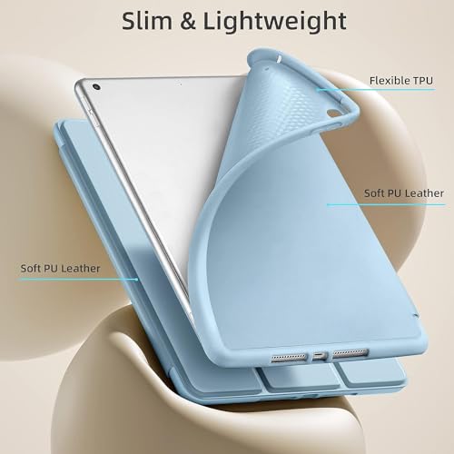 MOCA [Flexible Back] with [Pencil Holder] Smart Case for 10.2 inch iPad 9th 8th 7th Generation 10.2" iPads 2021 2020 2019 Launch A2603 A2604 A2605 A2270 A2428 A2429 A2430 A2197 A2198 A2200 Flip Cover - Image 4