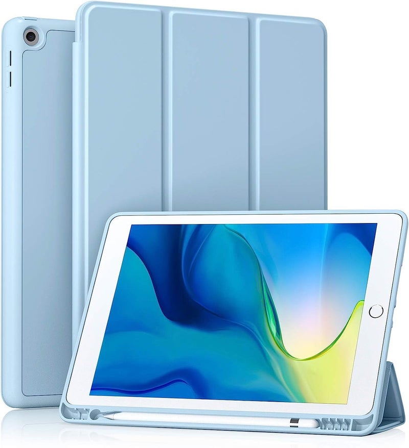 MOCA [Flexible Back] with [Pencil Holder] Smart Case for 10.2 inch iPad 9th 8th 7th Generation 10.2" iPads 2021 2020 2019 Launch A2603 A2604 A2605 A2270 A2428 A2429 A2430 A2197 A2198 A2200 Flip Cover - Image 1