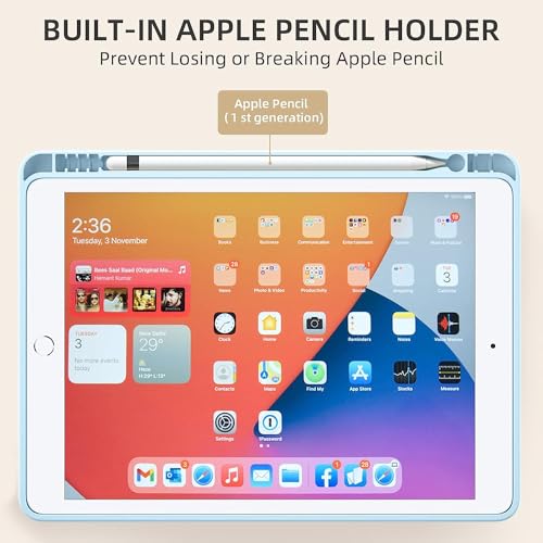 MOCA [Flexible Back] with [Pencil Holder] Smart Case for 10.2 inch iPad 9th 8th 7th Generation 10.2" iPads 2021 2020 2019 Launch A2603 A2604 A2605 A2270 A2428 A2429 A2430 A2197 A2198 A2200 Flip Cover - Image 5