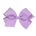 Wee Ones Girls Classic Grosgrain Hair Bows with Plain Wrap Center NoSlip Hair Clip Handmade Light Orchid Medium - Image 2
