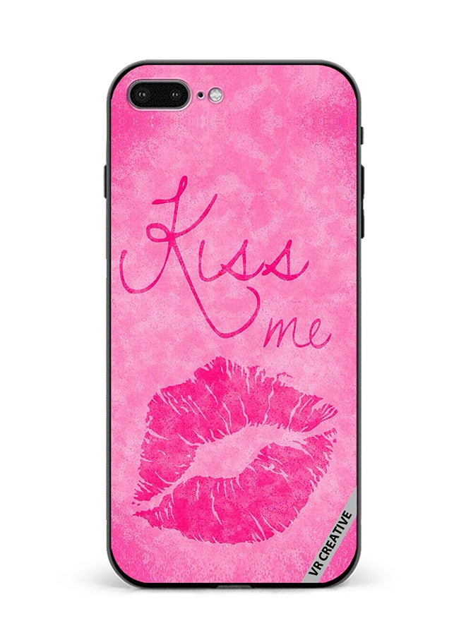 VR CREATIVE Protective Case Cover For Apple iPhone 7 Plus/8 Plus Kiss me Pink Design Multicolour - Image 1
