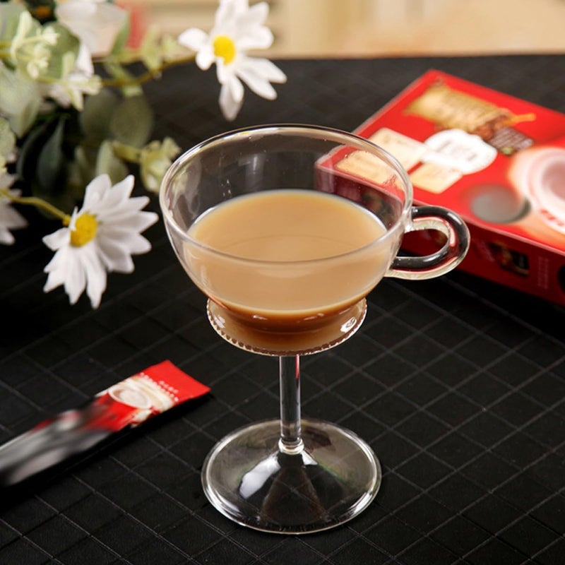 Stemmed Wine Goblet Glass with Handle 150ml Glass Cup for Juice Coffee Tea Bar Drinkware Decorative Unique Design - Image 5