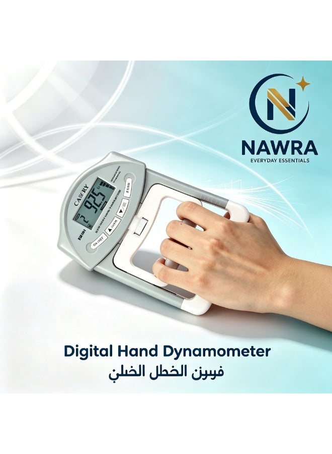 NAWRA Digital Hand Dynamometer Grip Strength Measurement Meter Auto Capturing Electronic Hand Grip Power 198 Lbs / 90 Kgs - Image 1