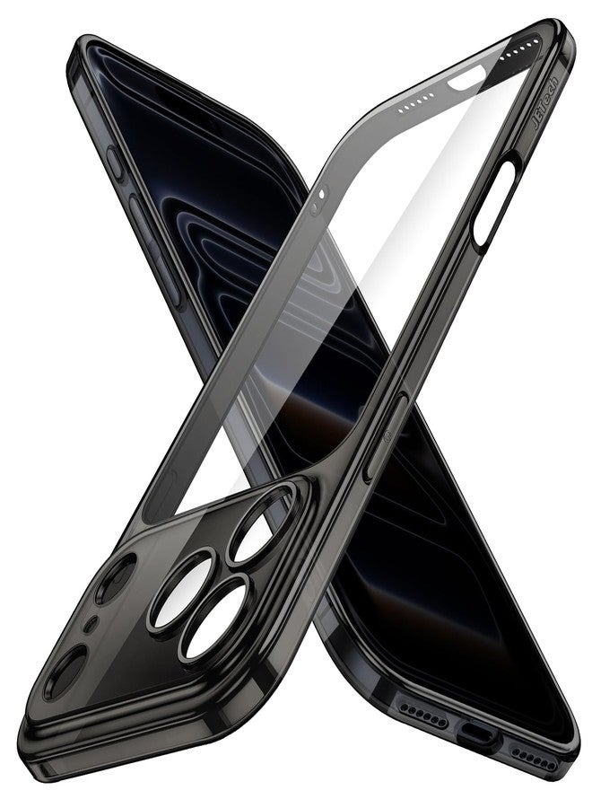 جي تيك جراب JETech Slim لهاتف iPhone 17 Pro Max مقاس 6.9 بوصة مع عدسة كاميرا، يوفر حماية كاملة، غطاء هاتف واقٍ شفاف فائق النحافة وخفيف الوزن بتصميم بسيط (أسود) - Image 1