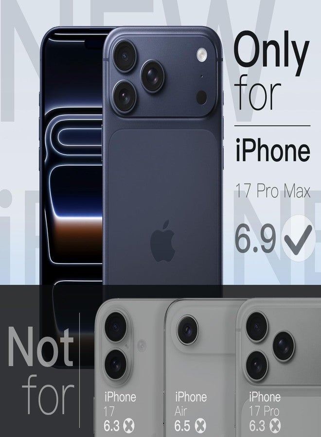 جي تيك جراب JETech Slim لهاتف iPhone 17 Pro Max مقاس 6.9 بوصة مع عدسة كاميرا، يوفر حماية كاملة، غطاء هاتف واقٍ شفاف فائق النحافة وخفيف الوزن بتصميم بسيط (أسود) - Image 2