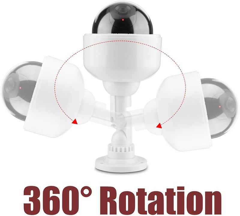 360 Rotation Dome Security Camera Flashing LED Dummy Surveillance System - Image 3