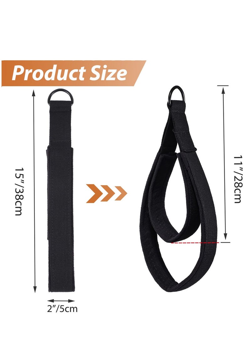 SYOSI Pilates Straps, Pilates Double Loop Straps for Reformer, Fitness D-Ring Straps Double Loops Padded, Pilates Equipment D-Ring Exercise Straps Yoga Exercise Accessories for Home Gym Workout (2PCS)  - Image 3