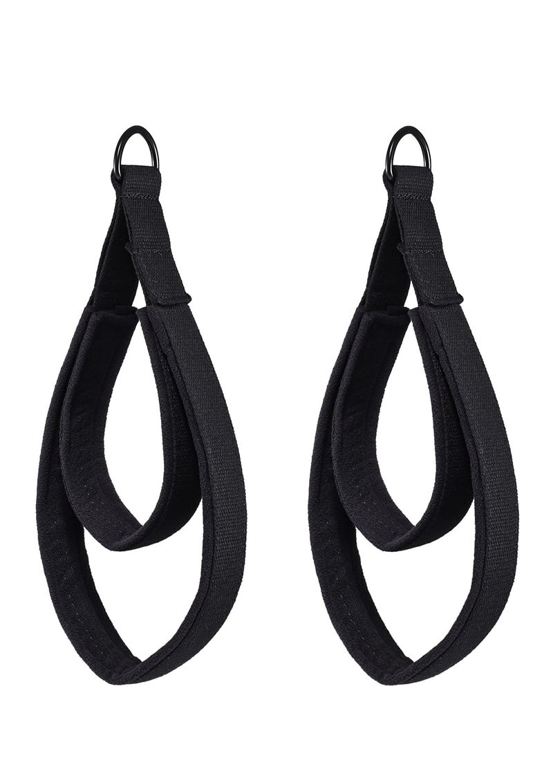 SYOSI Pilates Straps, Pilates Double Loop Straps for Reformer, Fitness D-Ring Straps Double Loops Padded, Pilates Equipment D-Ring Exercise Straps Yoga Exercise Accessories for Home Gym Workout (2PCS)  - Image 2